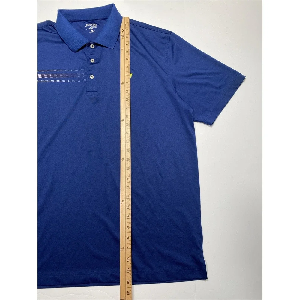 Masters Tech Polo Shirt Mens XL Blue Golf Performance Polyester - Picture 4 of 6